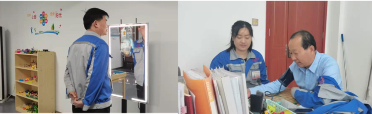 大家體驗(yàn)了智能血壓計(jì)、魔鏡等儀器設(shè)備